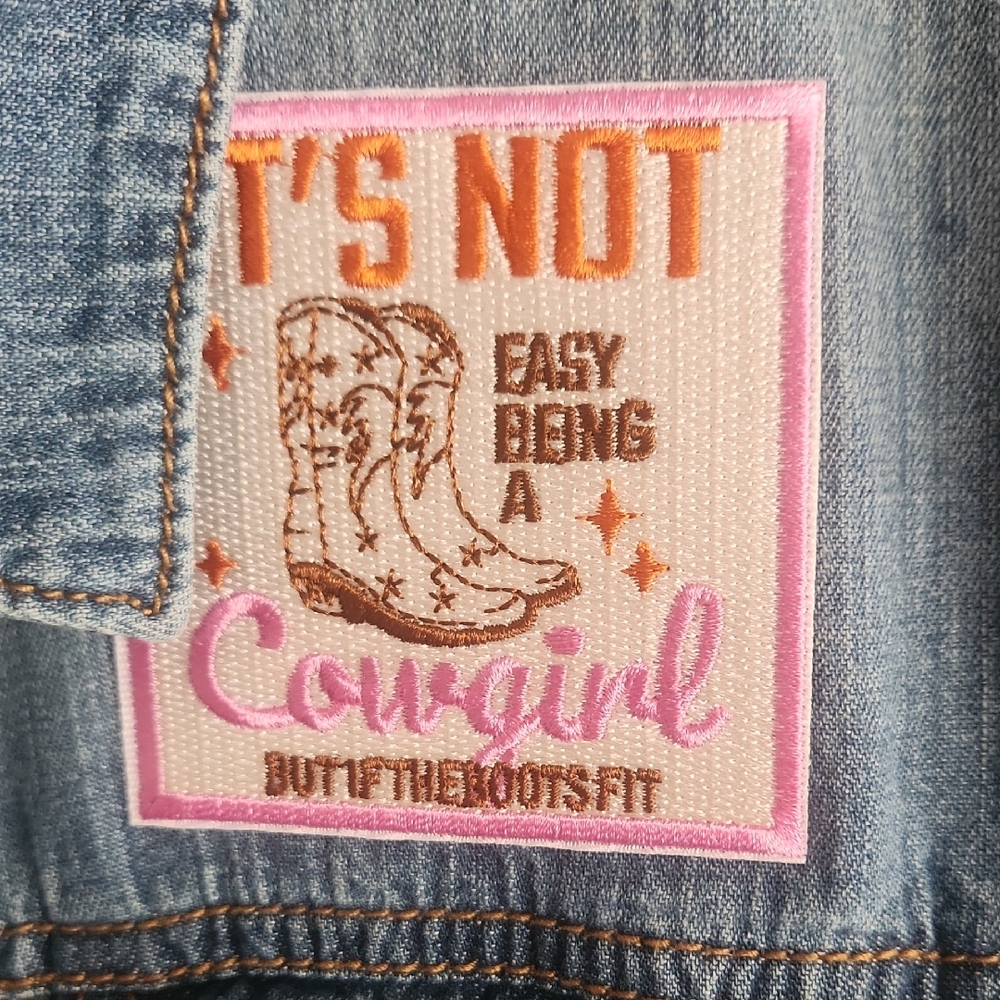 Talbots Light Blue Denim Jacket with Fun Patches - Picture 4 of 7